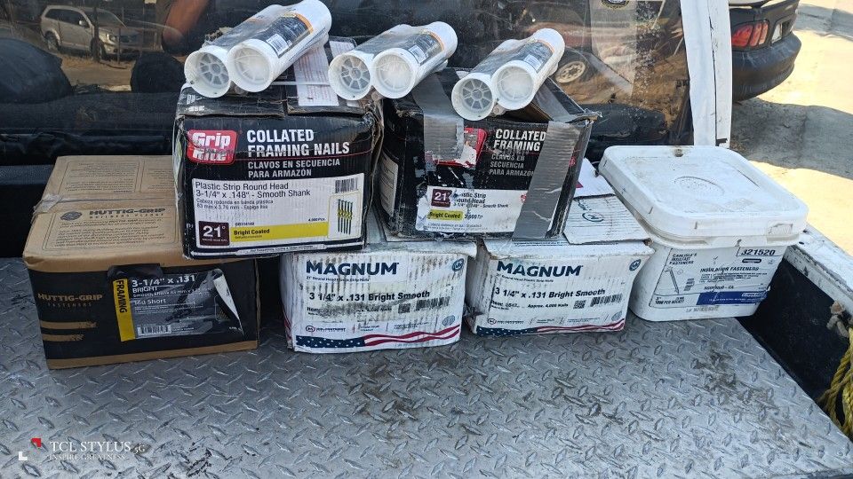 FRAMING NAILS, FASTENERS,AND STRONG TIE ANCHORING ADHESIVE