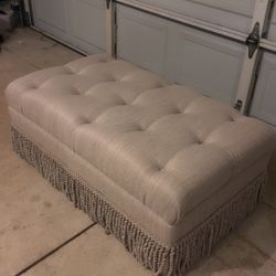 Large skirted ottoman