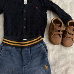 Polo Cardigan & Pants 
