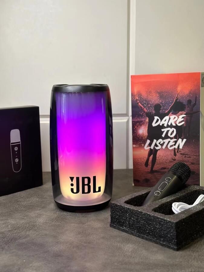 JBL Pulse 5 Black Portable Speakers With Lights & Kareoke