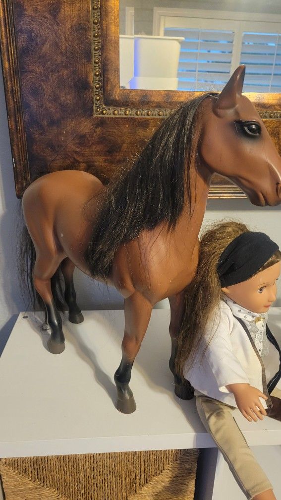 NICE DOLL AND HORSE
