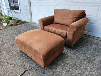 March Furniture Large Chair and Ottoman Oversized