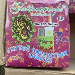New Unopened Box 50 Neon LED Changing Colors Lighters