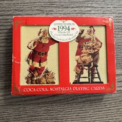 Vintage 1994 Coca-Cola Santa Claus Nostalgia Playing Cards 2 Sealed Decks