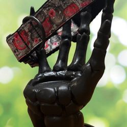 Handmade Spooky Pumpkin Dog Collar 