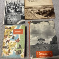 Vintage Denmark Travel Book Lot (4) – Esbjerg, Maps, Photos