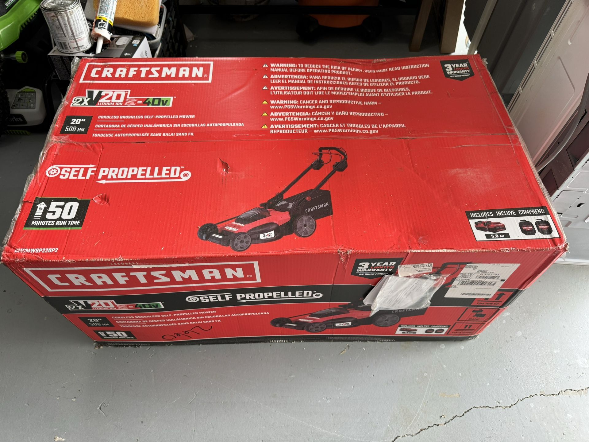 CRAFTSMAN Self-Propelled Cordless Mower 20-volt 20-in Cordless Self-propelled Lawn Mower