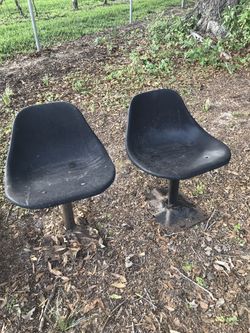 Outside plastic chairs