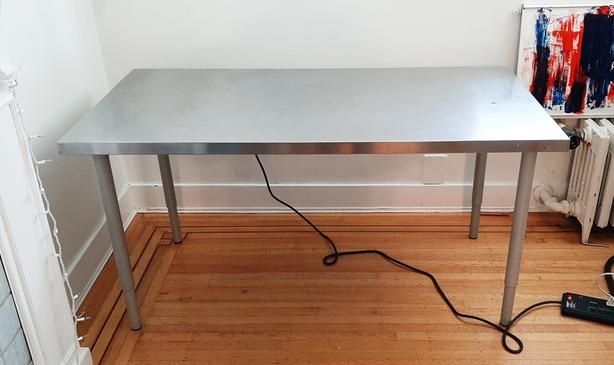 IKEA Vika Hyttan Stainless Steel Table
