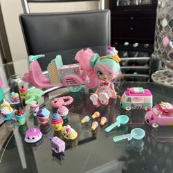 Shopkins Peppa Mint Doll Ice Cream Gelati Scooter Headband Toy & Shopkins 