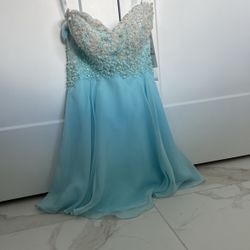 Baby Blue Short Dress