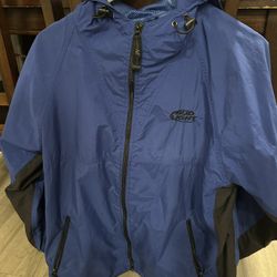 North End Budlight Company Windbreaker Blue Men’s Size Medium
