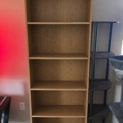 5 Shelf Wooden Bookshelf 