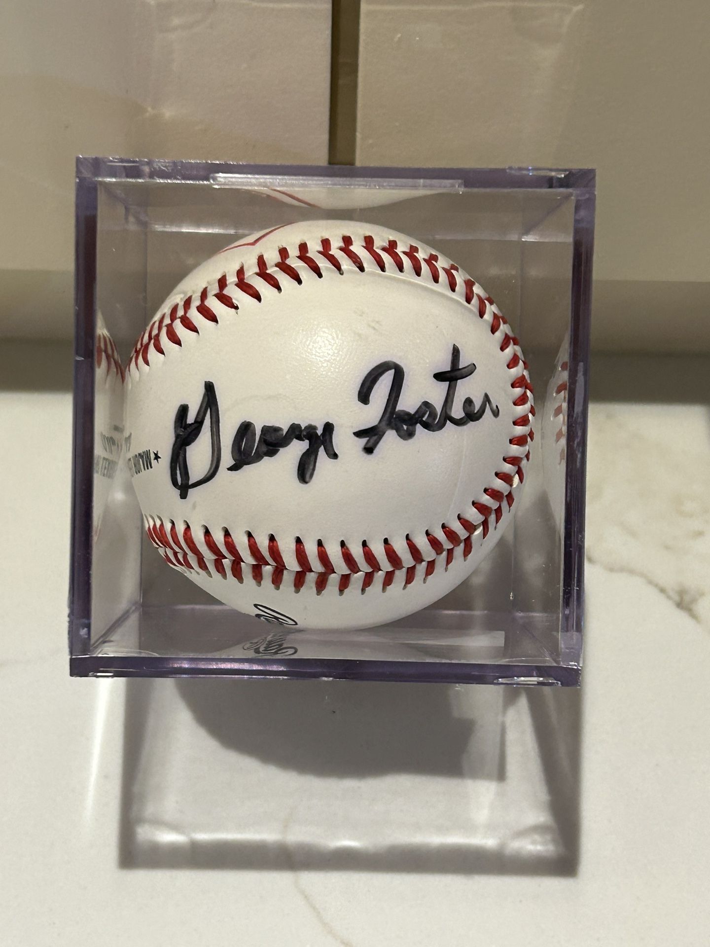 George Foster Signed Baseball