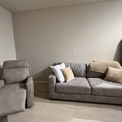 Sleeper Sofa Bed  And Recliner Set