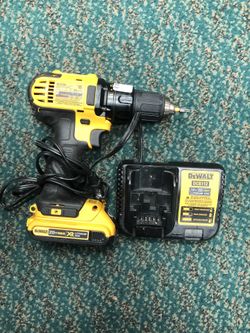 Drill, Tools-Power Dewalt W/Charger & Battery