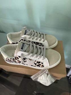 Vintage Havana Beige Suede and Leopard Print Sneakers e