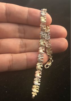 Bracelet tricolor 14 K gold