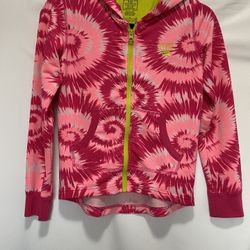 Nike Spring Jacket Pink Swirl Tye Dye Hood Zip