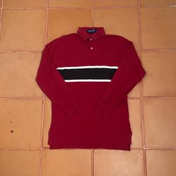 Polo golf ralph Lauren striped border polo long sleeve size medium 2000’s vintage