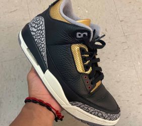 WMNS Jordan 3 BLACK GOLD SIZE 9.5(8 In Men’s )