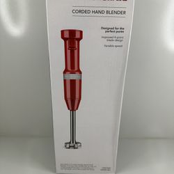 KitchenAid KHBV53ER Corded Hand Blender Immersion Mixer Empire Red NEW