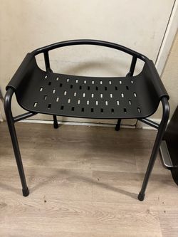 Black Metal shower chair
