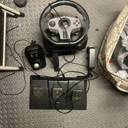 Gaming Steering Wheel Setup PXN V9 