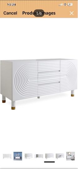 Now House by Jonathan Adler Josef Buffet, White tv stand, dresser, console