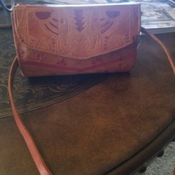 Small leather Elephant Cross Body Purse