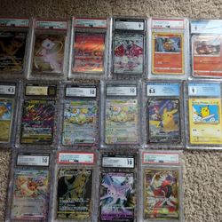 Cgc PSA Graded Pokemon Slabs (Mew Charizard Etc)