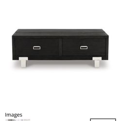 Black Table With 2 End Tables 