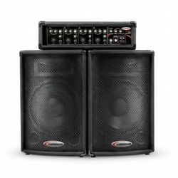 Complete Harbinger HA60 PA Sound System - 4-Ch Mixer & 2 Speakers - Everything Works!