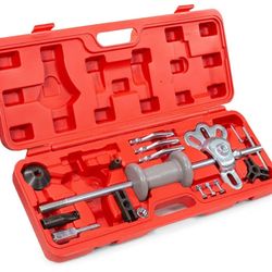 Automotive Slide Hammer Axle Puller Rear Wheel Bearing Hub Cr-V Steel Jaw Attachments Adapter Set


