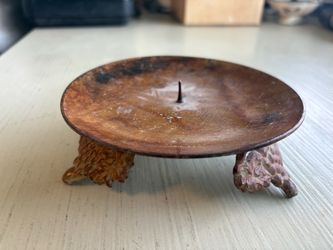Antique Cast Iron Candle Holder