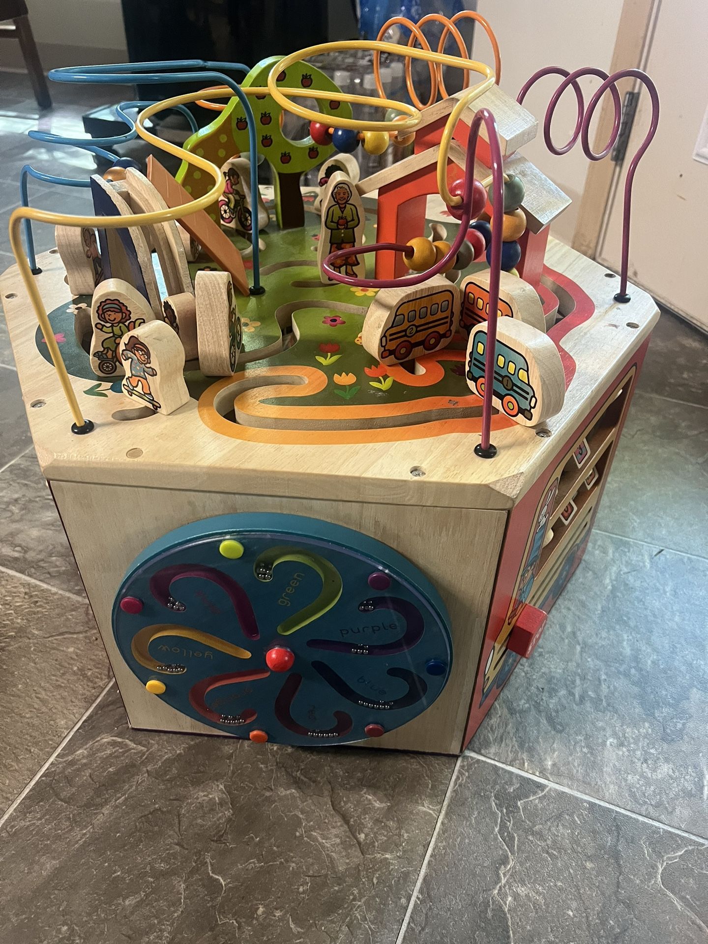 Wooden Activity Cube