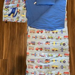 Blue Vehicle Kids Sleeping Bag