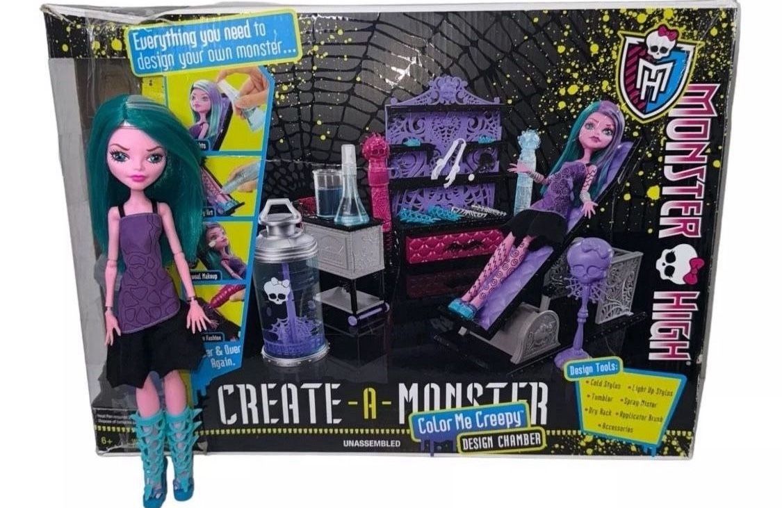 MONSTER HIGH COLOR ME CREEPY DESIGN CHAMBER CREATE-A-MONSTER PLAYSET