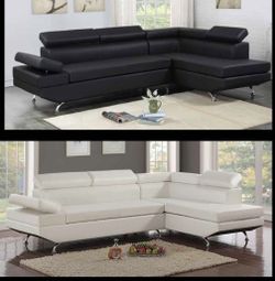 New Black/White Modern Sectional Sofa