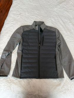 Gray Hybrid Quilted Full-Zip Jacket