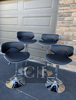 4 Brand New Black Bar Stools 