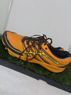 Merrell All Out Rush Mens Size 11.5 Orange Trail Running Sneaker Outdoor Shoes