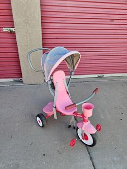 Radio Flyer 4-in-1 Stroll 'N Trike - Pink: Steel Frame, Adjustable Seat, $30