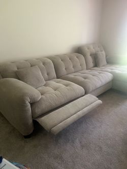 L-shaped sofa recliner with coffee table