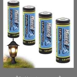 (3-Pack) HyperPS 3.2V LiFePo4 14430 (14 X 43mm) 400mAh Rechargeable Battery For Solar Panel Light, Tooth Brush, Shaver, Flashlight