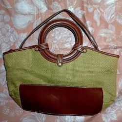 Croft and Barrow Faux Straw Lightweight Handbag