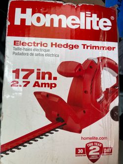 Homelite Electric Hedge Trimmer 17 In. 2.7 Amp