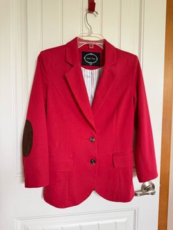 Love Tree Red Blazer with Elbow Patches small like in new condition