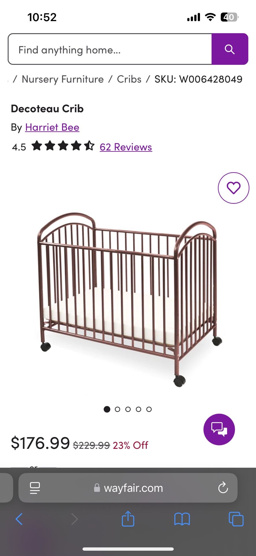 Brand New Crib, Bouncer And Walker