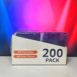 200 hard plastic card sleeves.